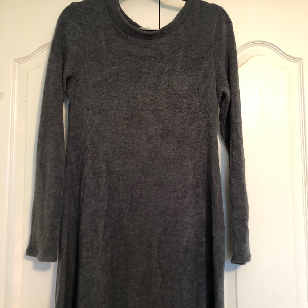 Grey Knit Long sleeve dress